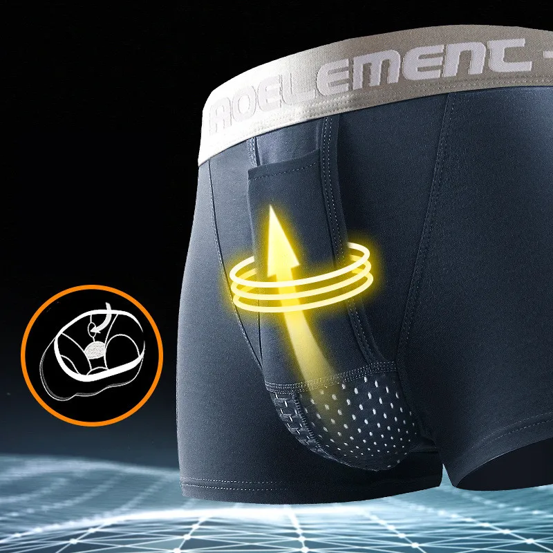 

Men's Boxer Shorts Push Up Underwear Modal Underpants Male Brethable Bullet Separation Pouch Panties Cueca Plus Size L-5XL