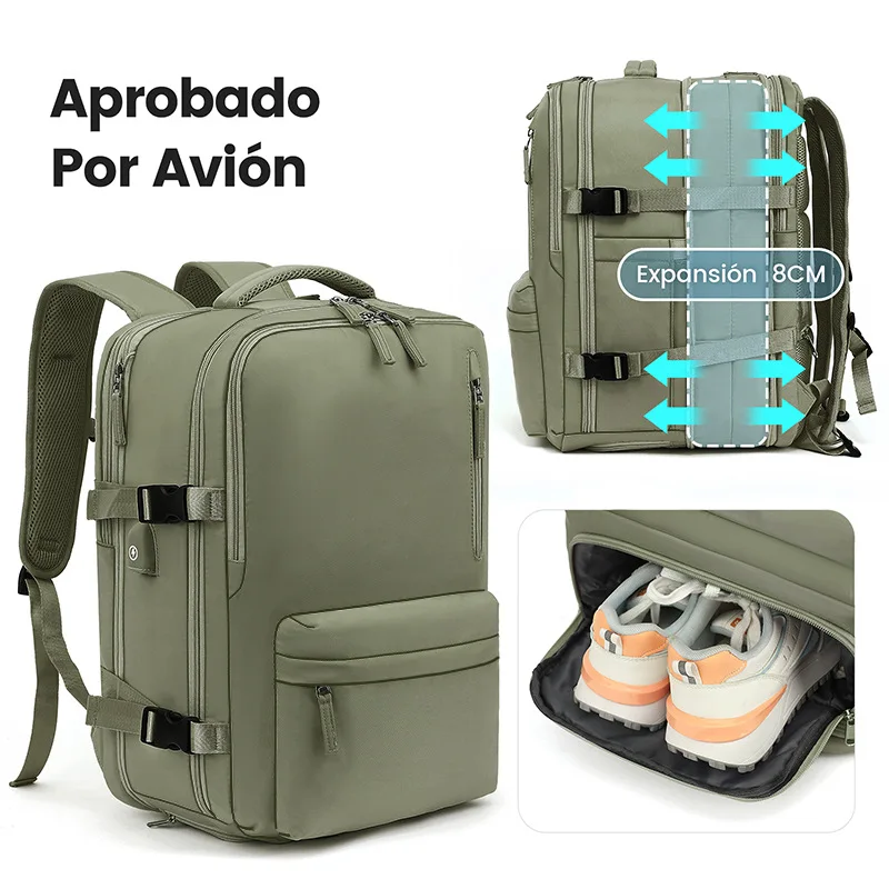 

Расширенный рюкзак для мужчин и женщин, простой дорожный рюкзак, хранилище для компьютера, многофункциональный рюкзак с отделением для обуви большой вместимости.