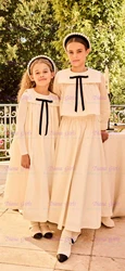Quality Lovely Communion Flower Girl Dress Sleeveless Satin Taffeta A-Line For Kids Princess Birthday Gowns Wedding Ball Dresses