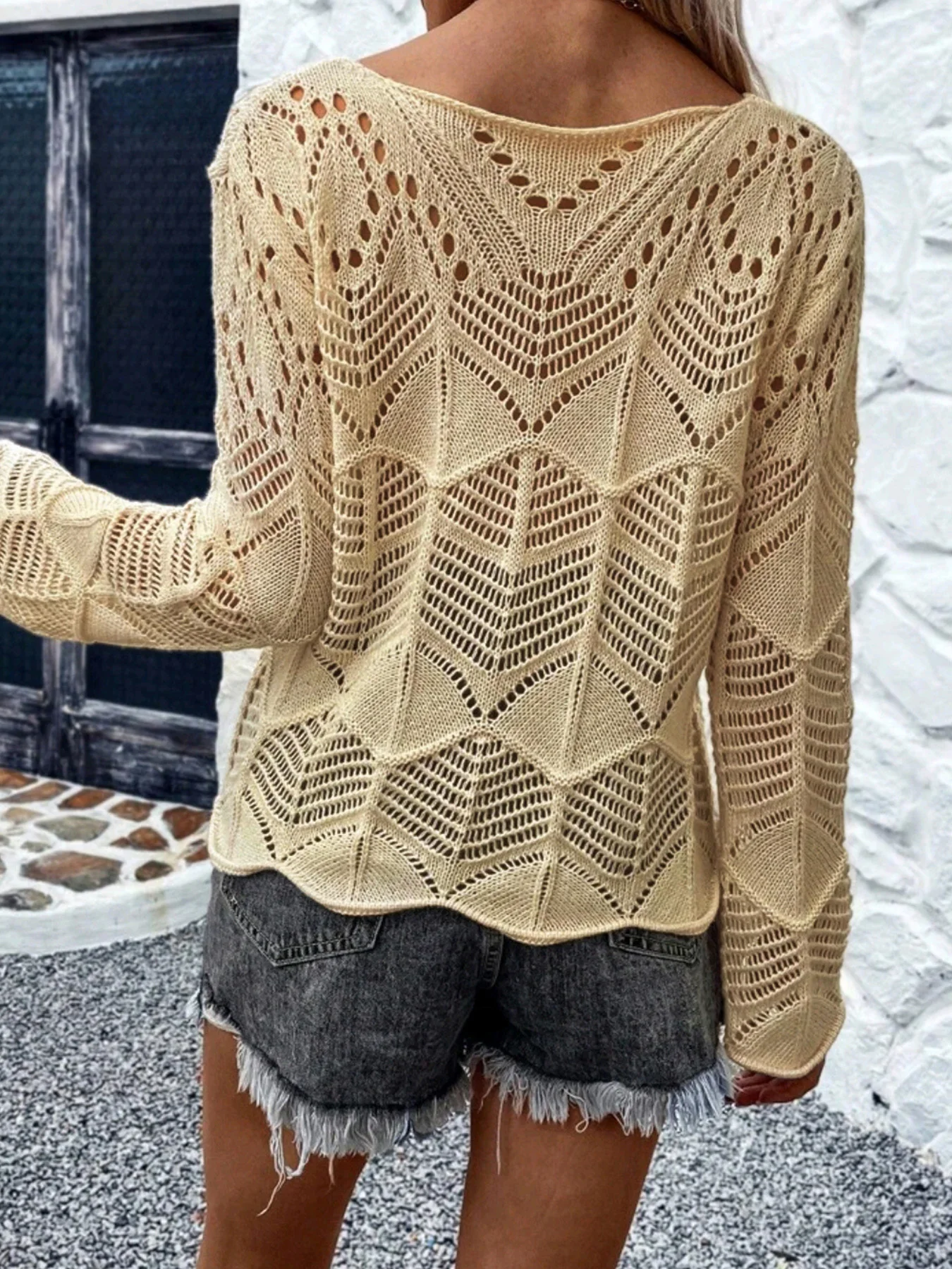 Sweater long-sleeved long-necked long-sleeved pullover beach style spring, summer and autumn