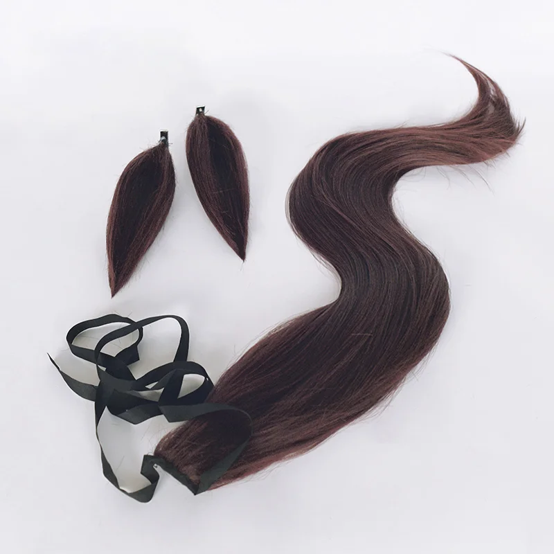 Gioco Pretty Derby Rice Shower Parrucca Cosplay Record-Breaking Black Assassin Cosplay Capelli per Halloween Party Donne adulte Uomini