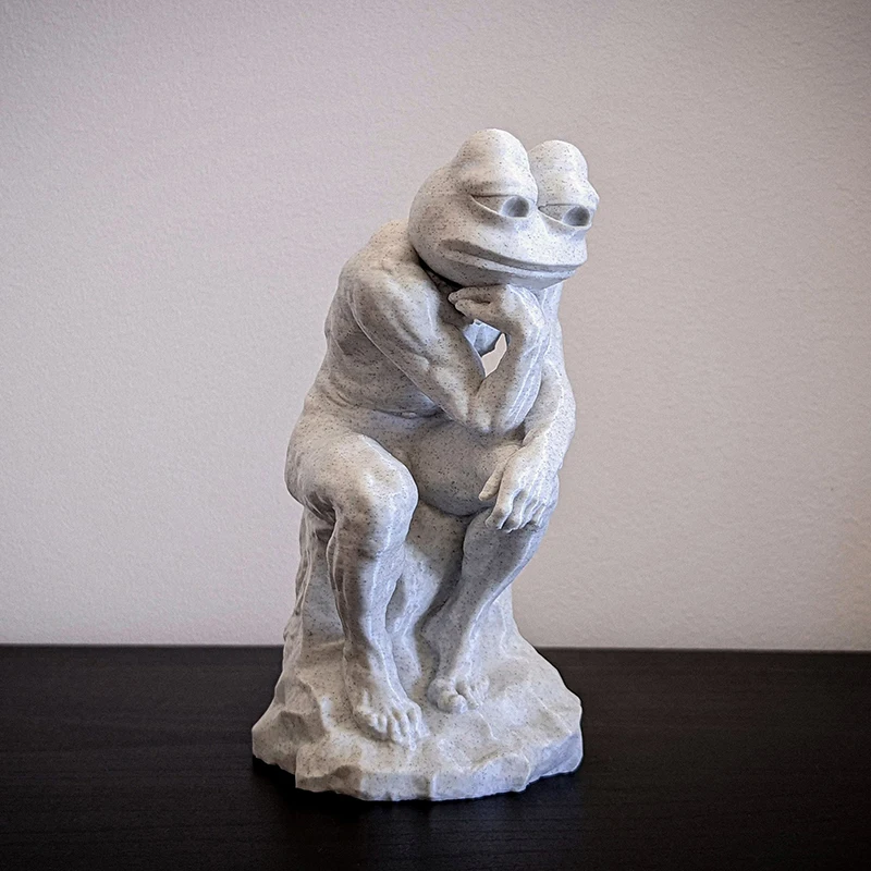

The Feeler Pepe Statue Frog Statue Crafts Living Room Decor Figurines Home Decoration Accessories Desktop Ornament Gift