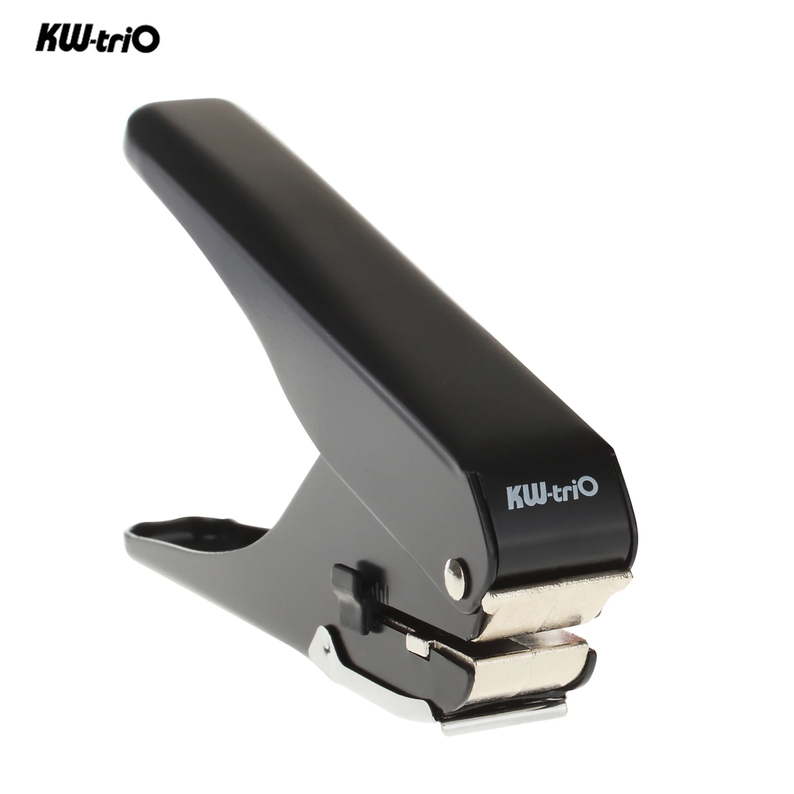 

KW-triO Heavy-Duty Slot Metal Single Hole Puncher 1-Hole Paper Punch 10 Sheet Capacity for ID Card PVC Photo Slot and Paper