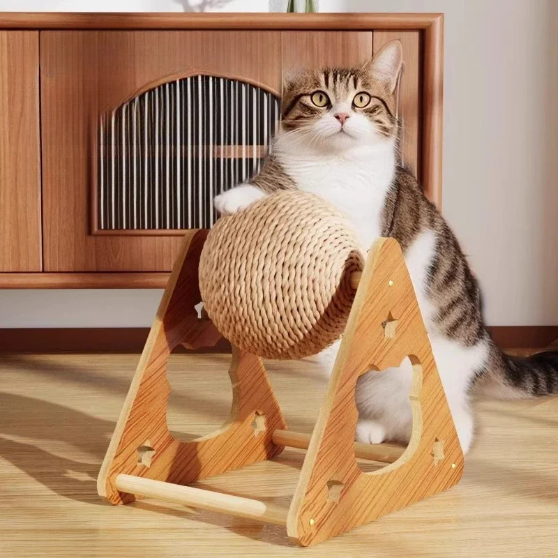 Cat claw board vertical sword hemp ball cat scratching board cat climbing frame integrated