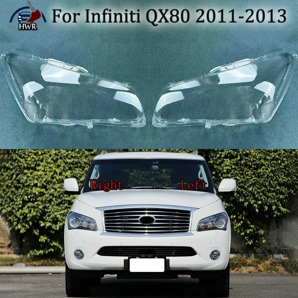 

For Infiniti QX80 2011 2012 2013 Front Headlamp Transparent Cover Lampshade Lamp Shell Masks Headlight Shade Lens Plexiglass