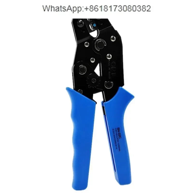 OPT crimping pliers with ratchet type insulation, European continuous bare terminal SN-02 06WF C crimping pliers