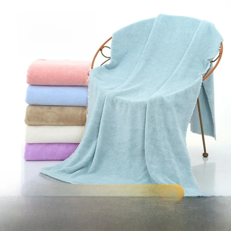 

7040cm Thi Coral Fce Bath Towel Beach Logo Gift Adult Absorbent Oversize Cotton Alternative Home Textile Bath Robe
