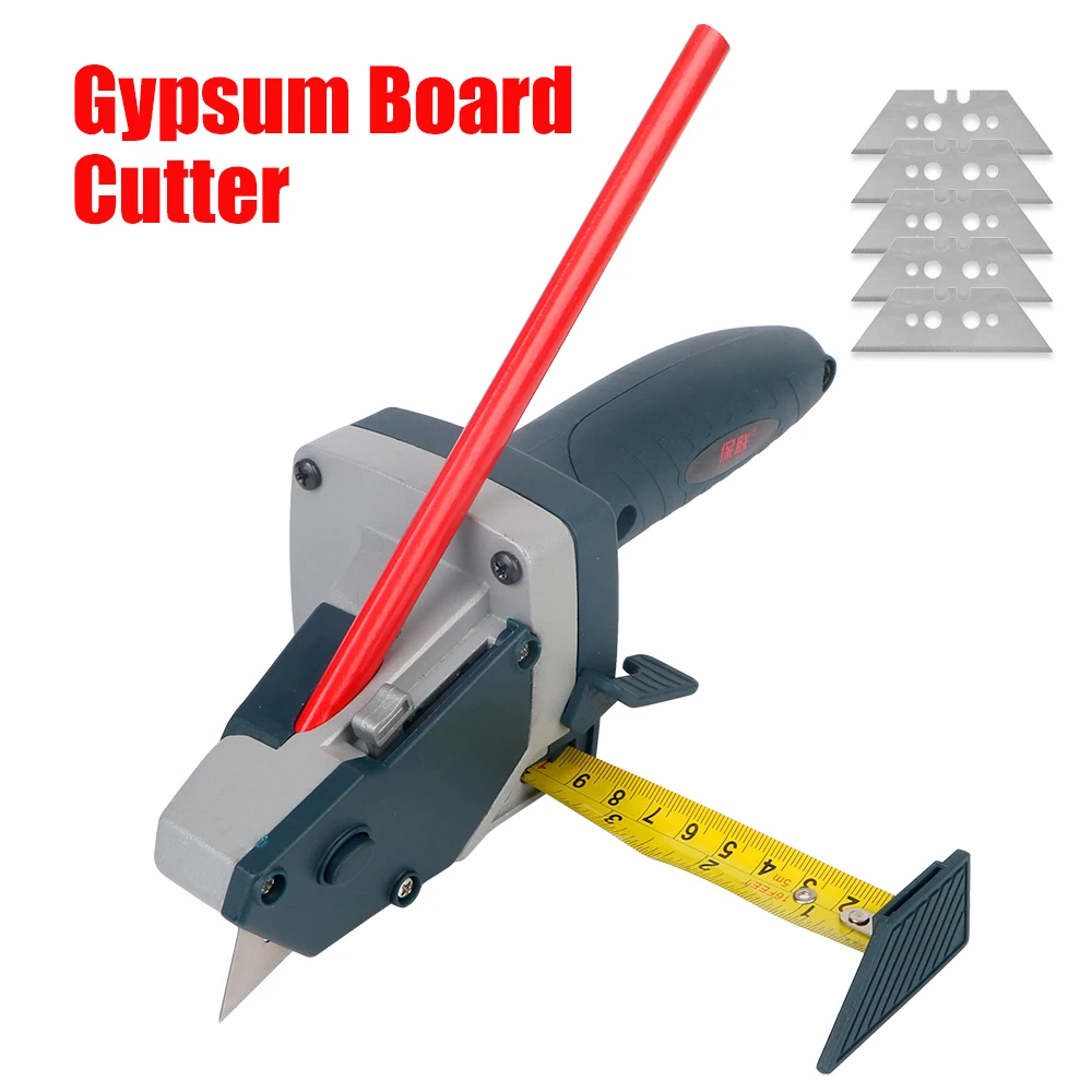 Gypsum Board Cutter Plasterboard Edger Carpentry Tool Woodworking Drywall Cutting Cardboard Scriber With 5M Tape Measure