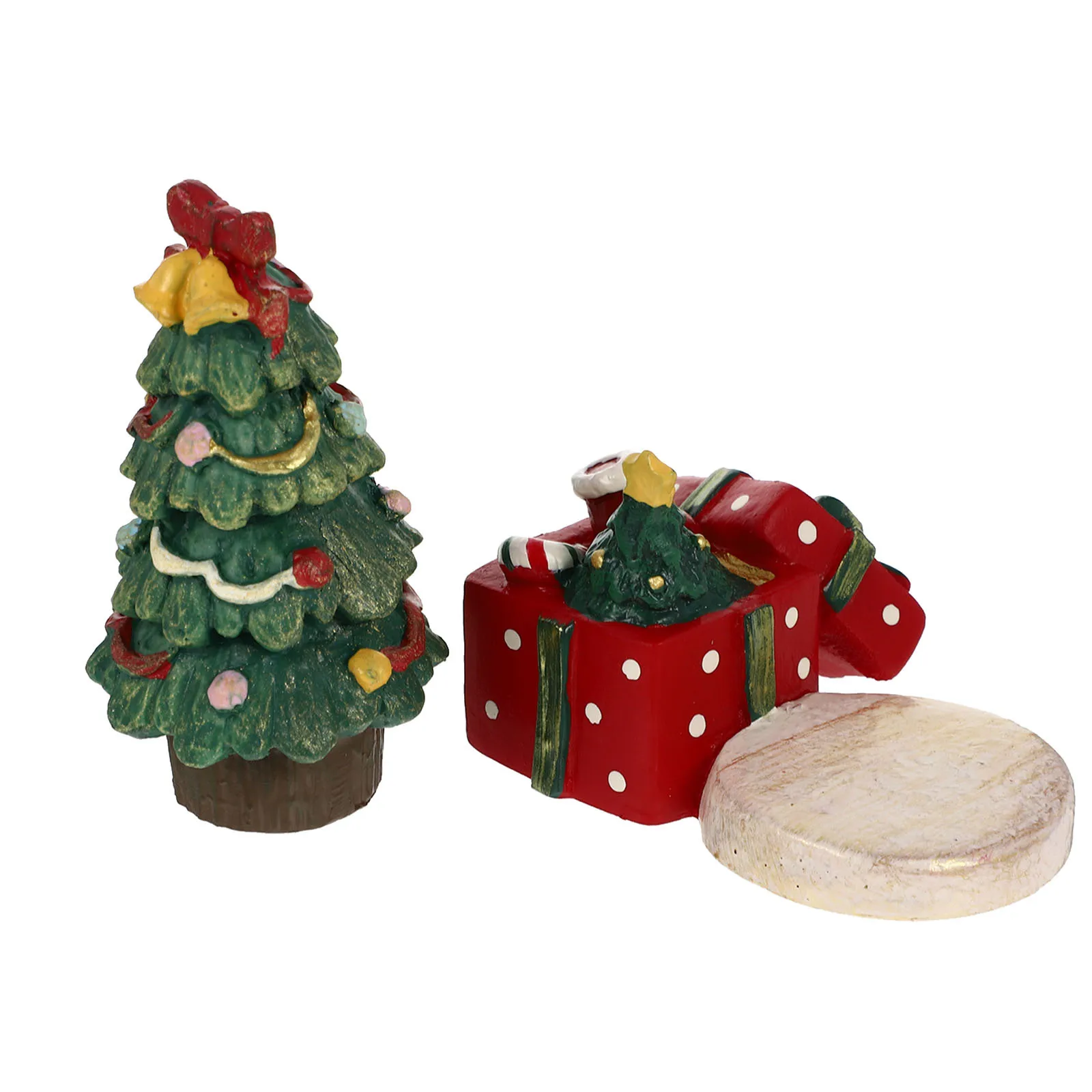 

2Pcs Festive Christmas Ornaments Resin Desktop Decor Holiday Decoration for Home Office Shop Window Xmas Party Decor