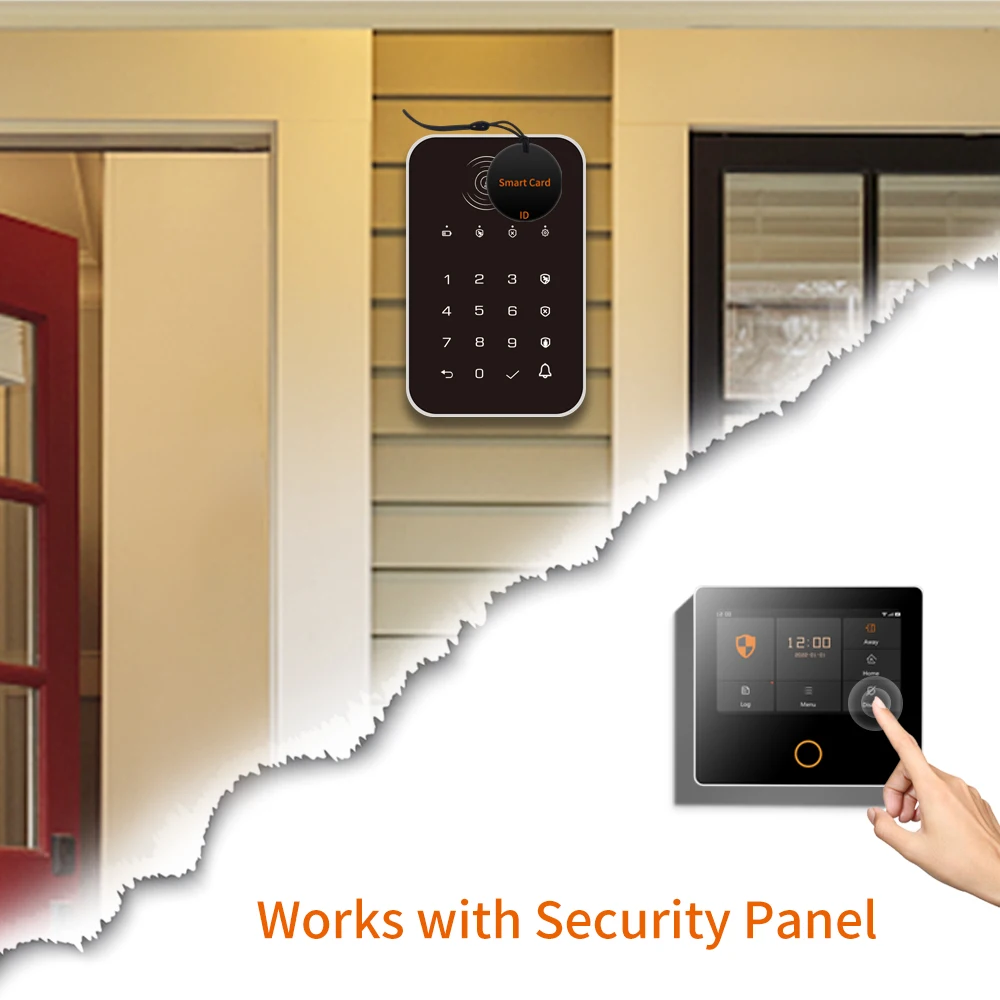 6Pcs RFID Tag 125Khz Proximity RFID Card Keyfobs Wireless Keyboard Access Control Smart Card Keychain EM4100 Keypad Tags