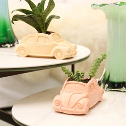 Nicole Silicone Molds for Plant Pot DIY Classic Coupe Car Cement Silicone Mold with Drainage Plug Succulent Pot Concrete Mould