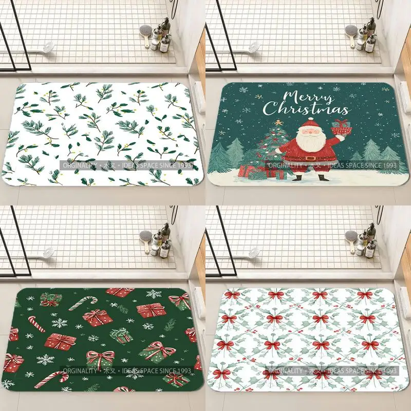 

Christmas Floral Mat Living Room Decoration Home Sofa Non-Slip Carpet Study Bedroom Tatami Children'S Soft Floor Mat