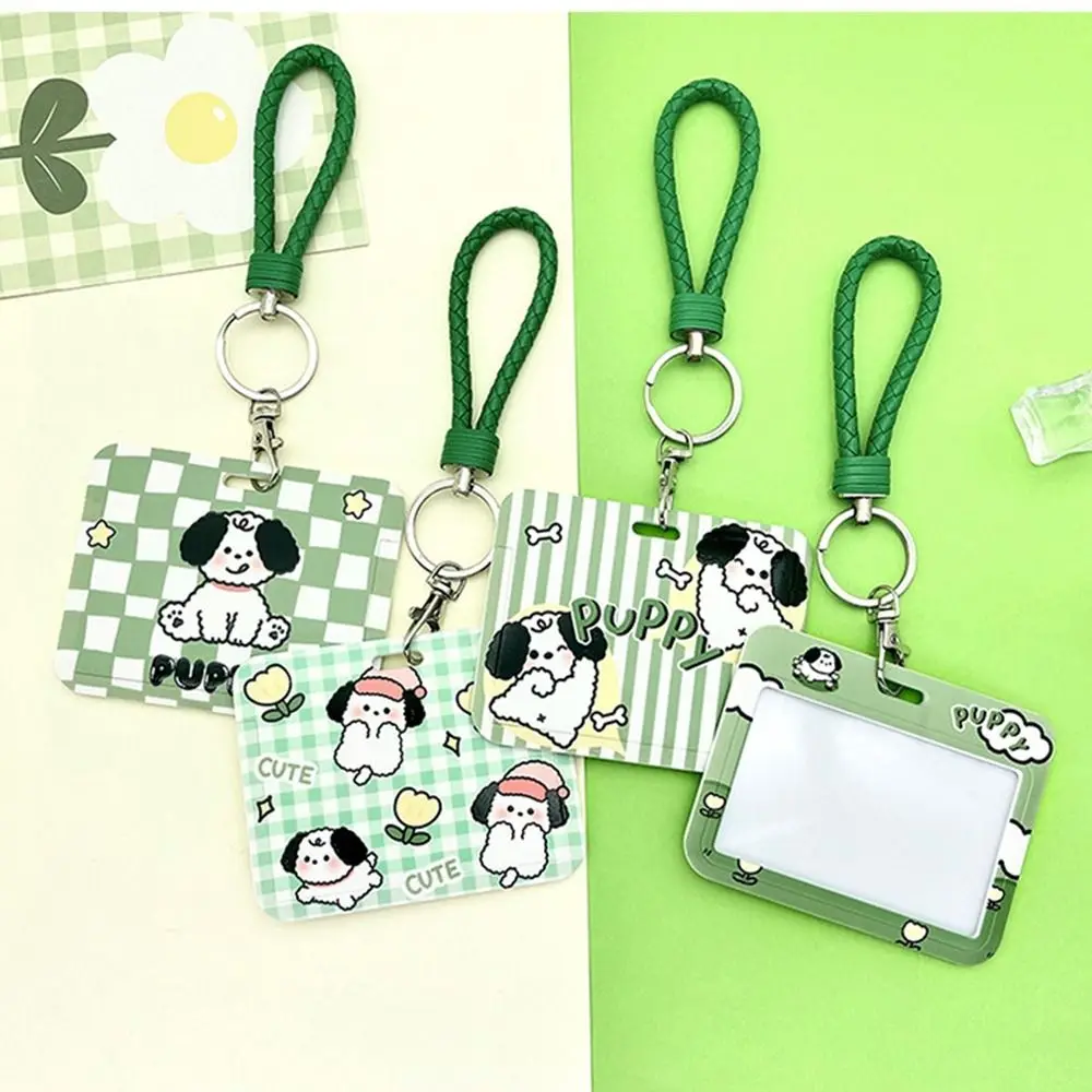 ID Card Cover Black Ear Puppy Polyester Printing Printed Cartoon Card Holders Card Access Control Card Case Card Storage Cover