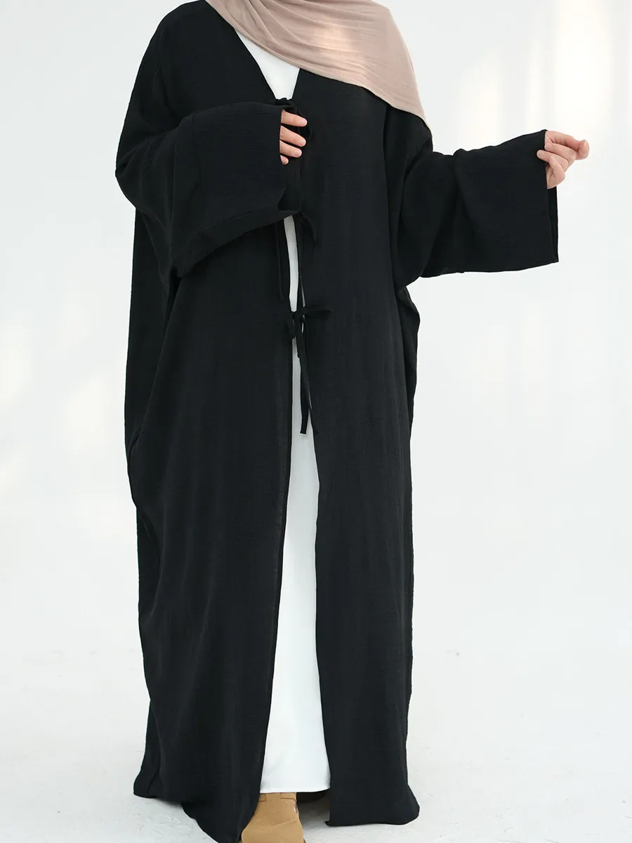 Mulheres muçulmanas dubai turco abaya eid vestido longo sólido quimono cardigan modesto ramadan oração robe kaftan femme islam roupas