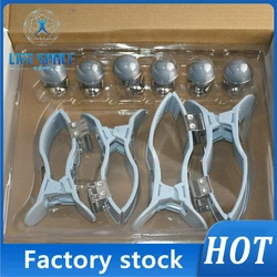 ECG Electrodes EKG Electrodes 4 pieces/ Limb Clamp Electrodes+6 pieces/ Suction Electrodes Nickel-plated double purpose bule col
