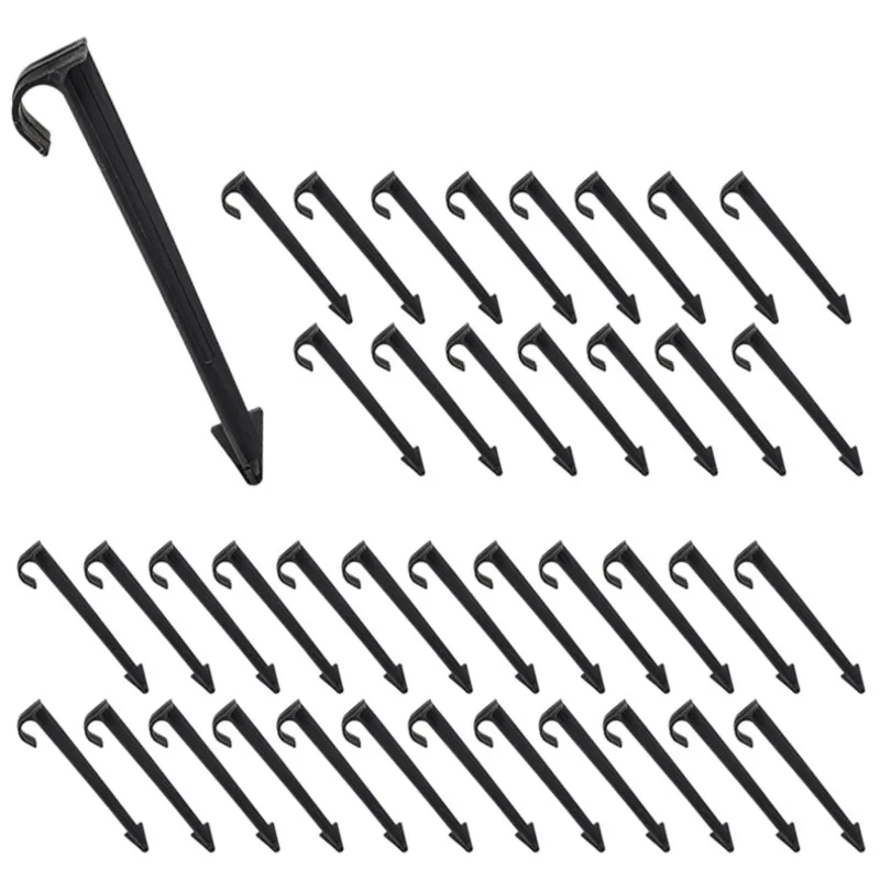 ALIM-1/2-Inch 40PCS For Garden Hose Securing Irrigation Tubing Hold-Down Anchor Stakes, For Garden Ground Fixing
