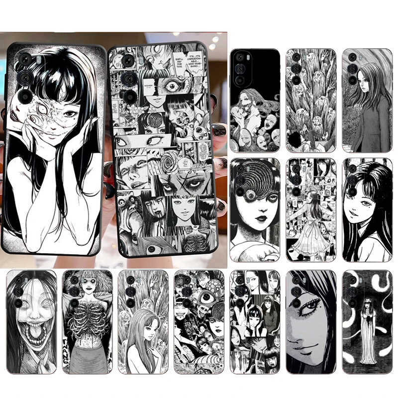 Phone Case For Motorola Edge 50 40 Pro 50 40 30 Ultra Neo Fusion Moto G84 G54 G10 G20 G30 G62 G53 G72 G60  Tomie Junji Ito Case