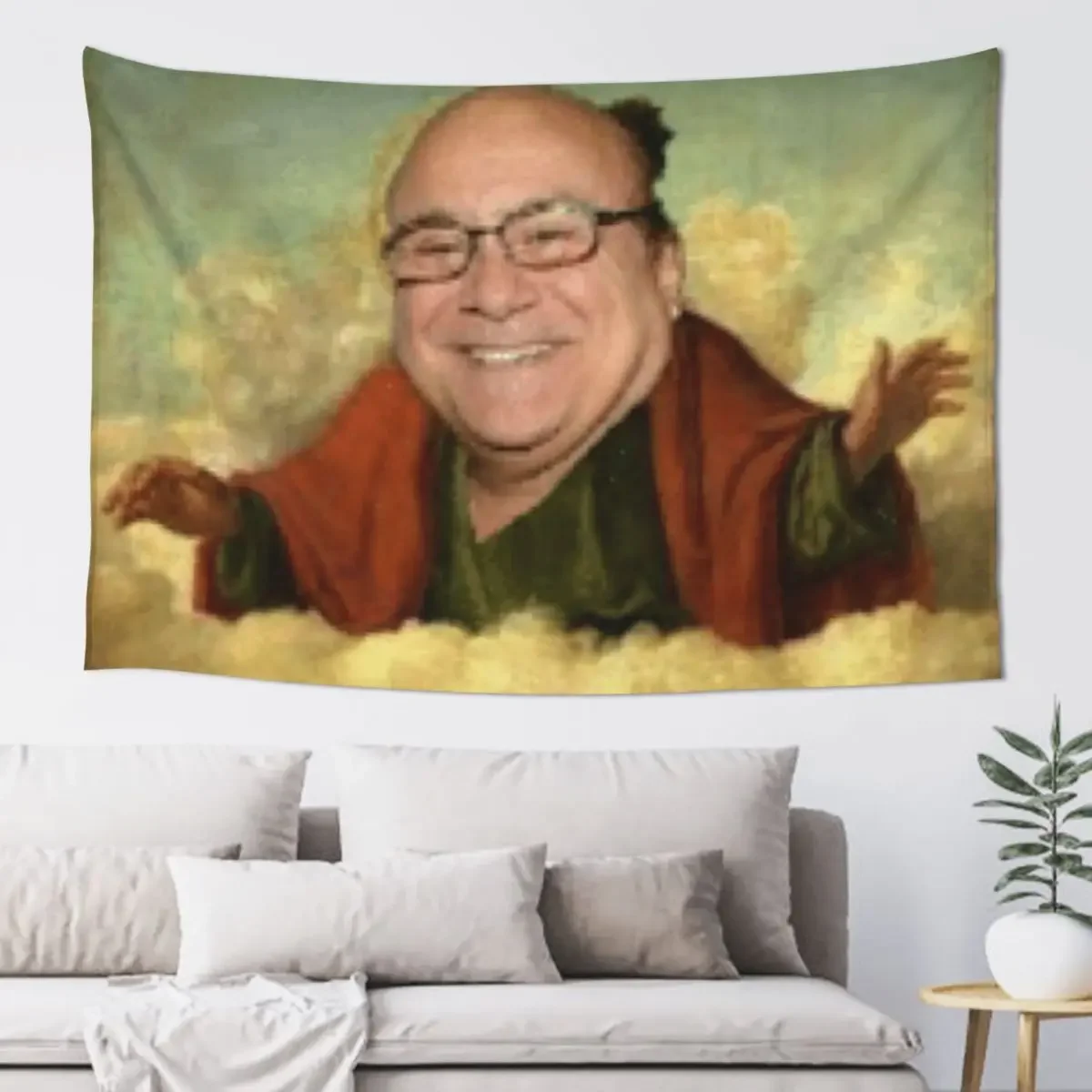 

In devito we trust Tapestry Room Ornaments Bedrooms Decorations Room Decor Korean Style Tapestry