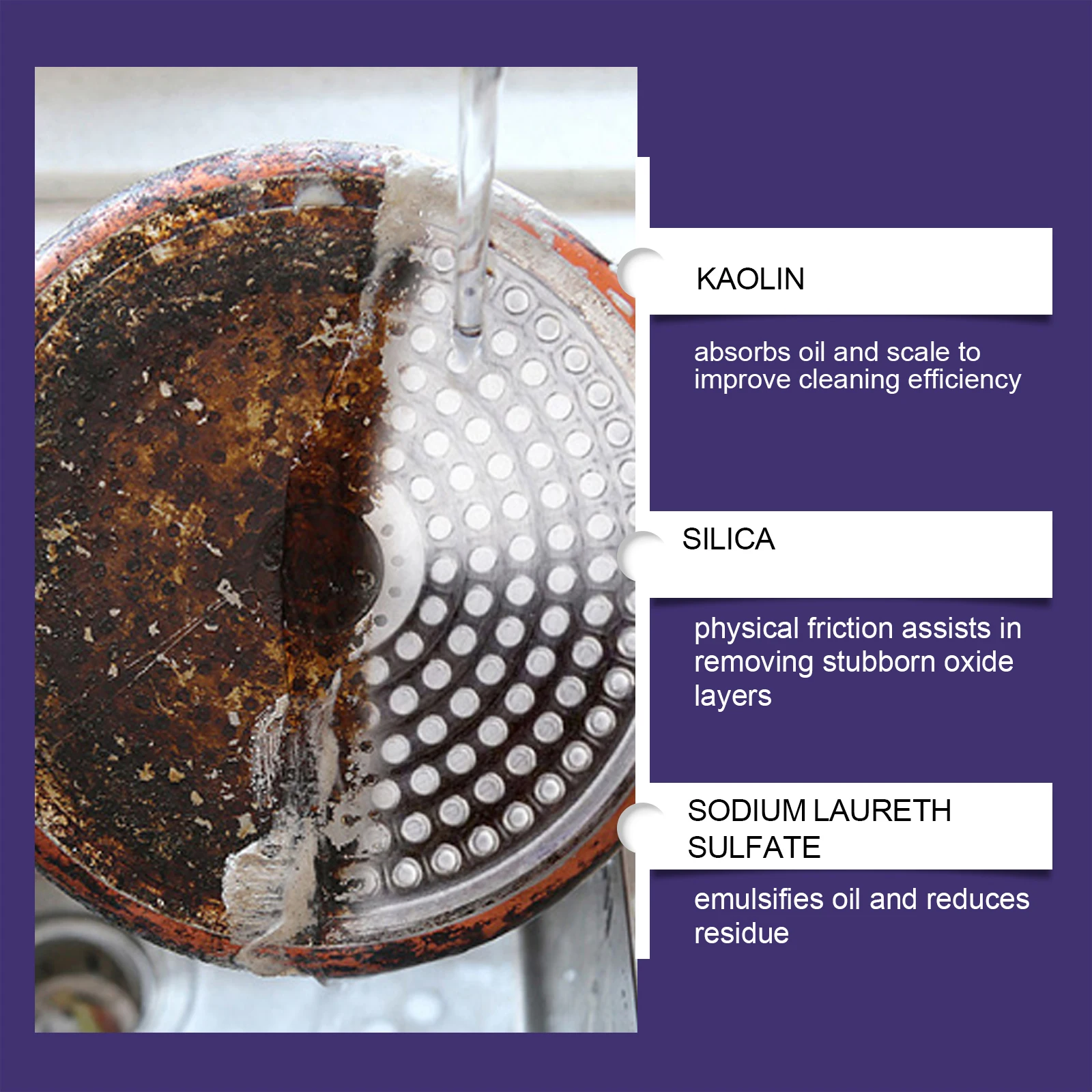 Pasta de limpeza de aço inoxid - Commercial Kitchen Equipment List avaliação e preço