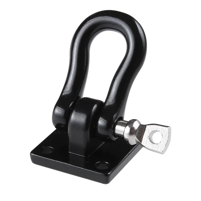 16Pcs Trailer Towing Buckle Tow Hooks Metal Climbing Trailer Shackles For 1/10 RC Car Truck Climbing Car (Black)
