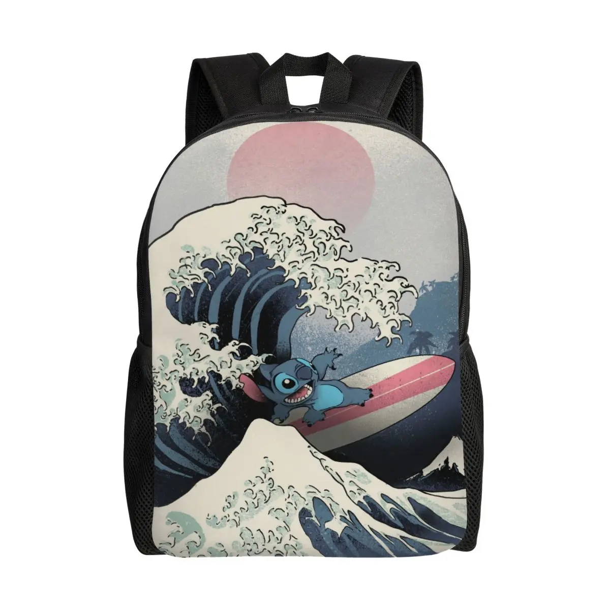 

Custom Funny Stitchs Adventure Anime Laptop Backpack Men Women Fashion Bookbag for College School Student Bag