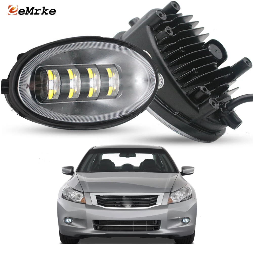 

Модифицированные обновленные автомобильные противотуманные фары со светодиодной линзой для Honda Accord Inspire CS CP 2008 2009 2020 2011 2012, белый и желтый