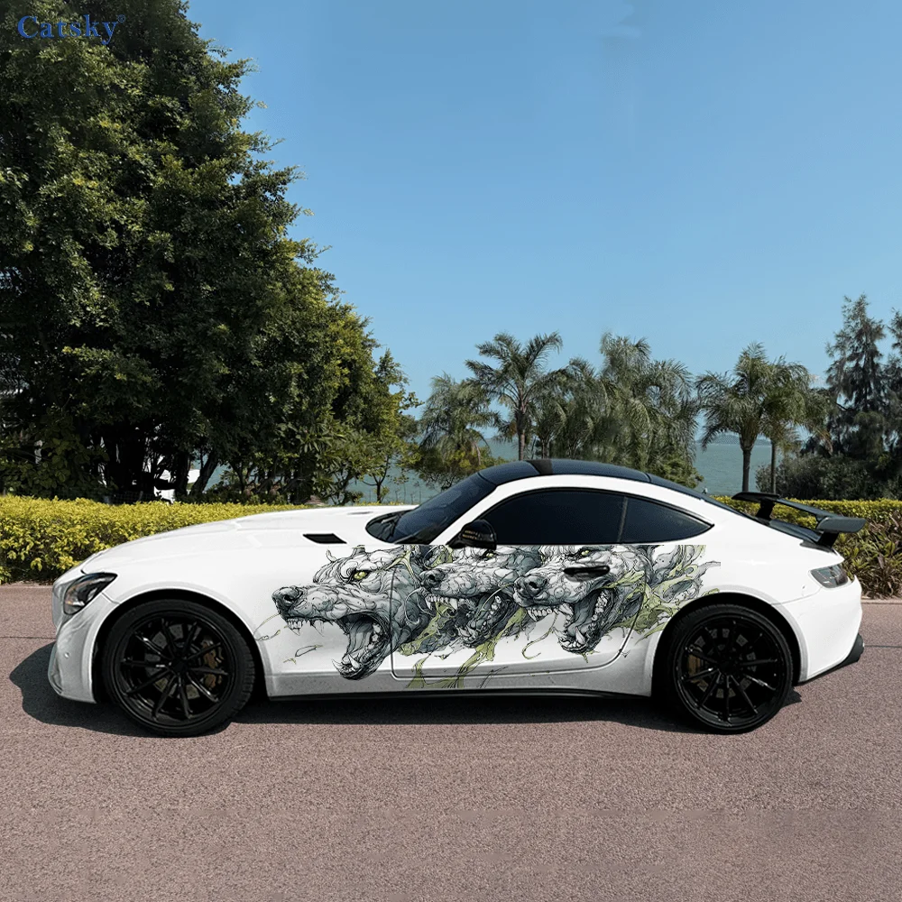 

Свежащаяся собака, боковая наклейка на автомобиль, ПВХ, самоводонепроницаемая палочка, яркие внешние аксессуары для автомобиля, декор, защитный подарок для любителей автомобилей