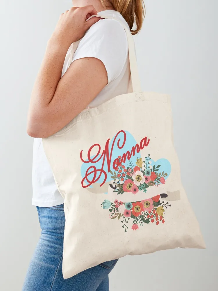

Beautiful Floral Gift For Italian Grandma - Nonna Love Tote Bag tote bags cloth bags Beach bag Canvas bag for women