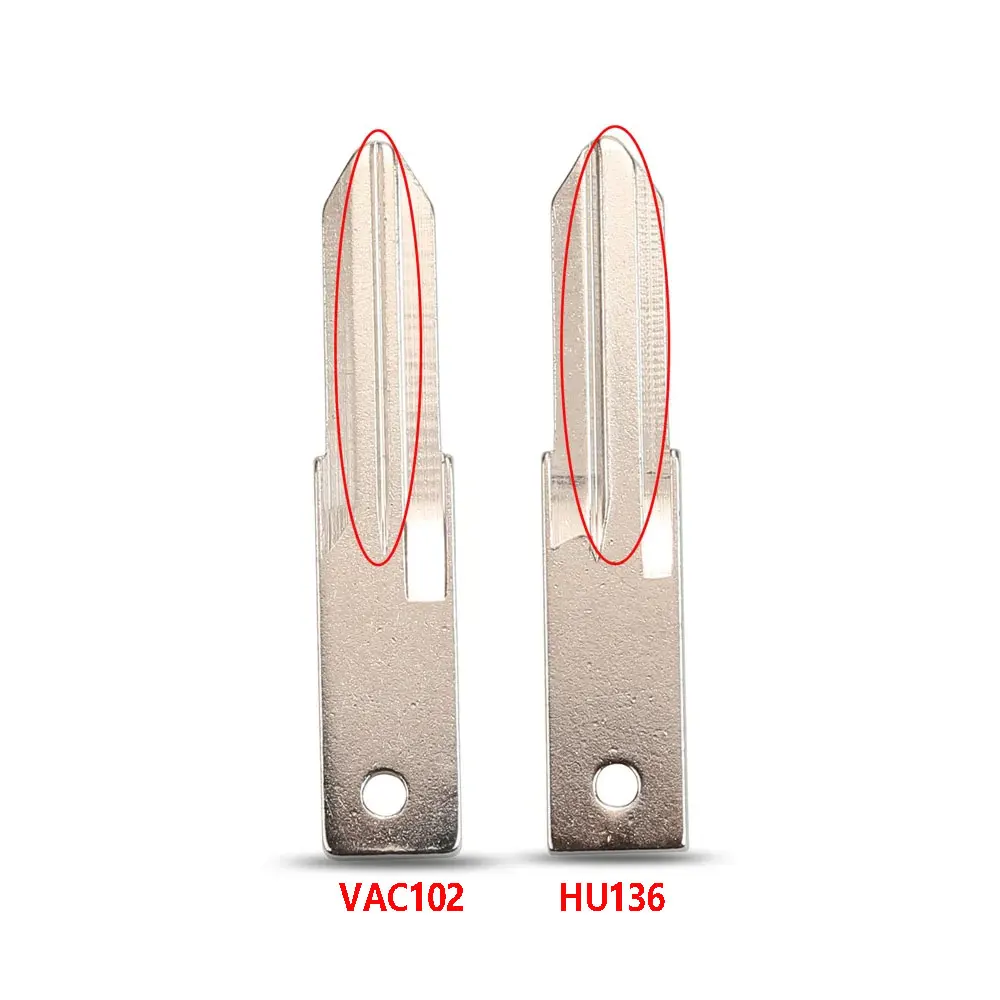 10pcs VAC102 HU136 Original Key Blade Flip Uncut Car Key Blank for Renault Megan Modus Clio Modus Kangoo Logan Sandero Duster