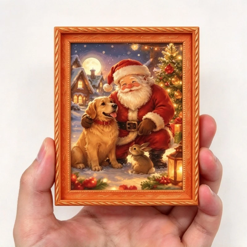 Christmas Wood Fridge Magnet Cute Magnetic Refrigerator Decoration Wooden Ornament For Kitchen Home Xmas Party Decor Souvenir