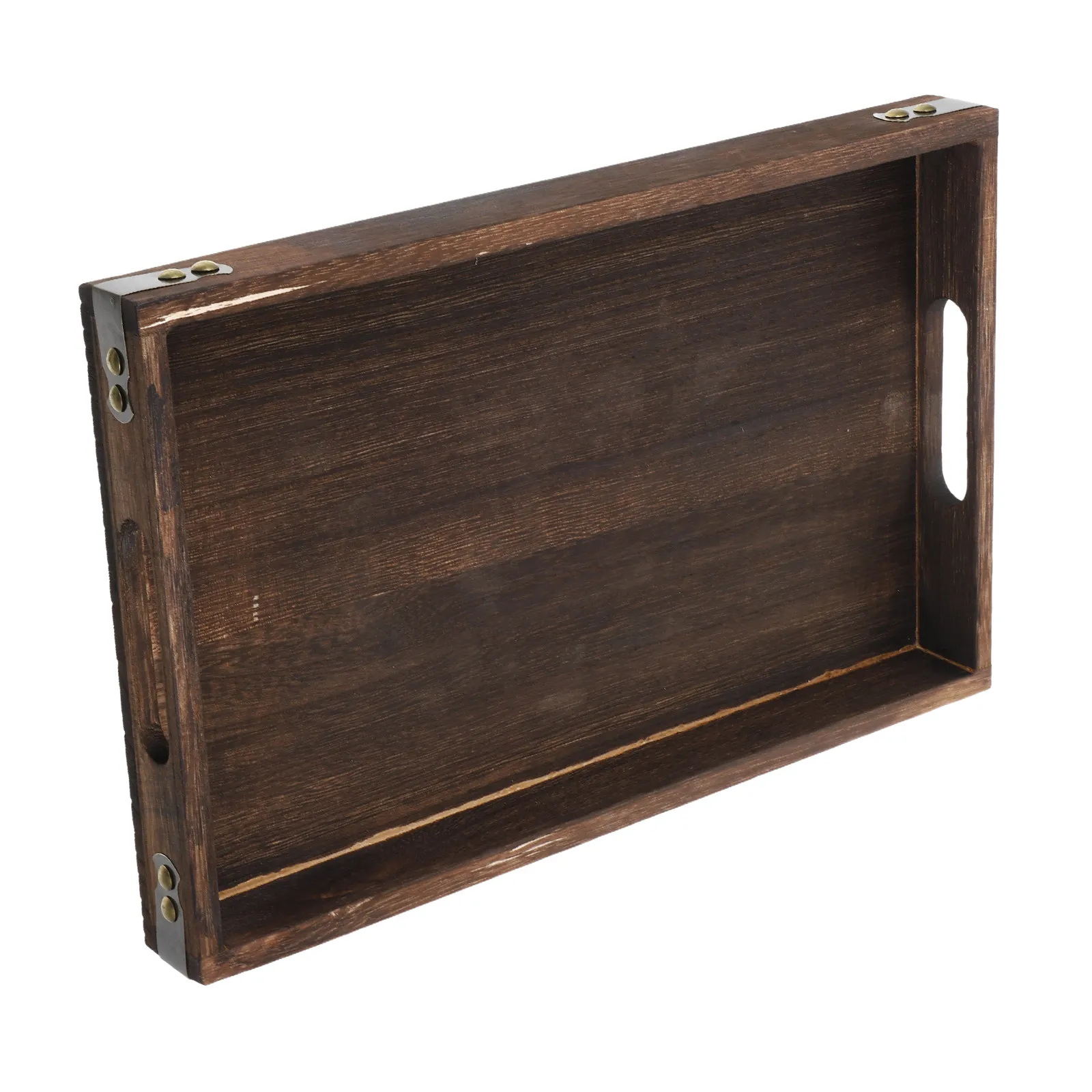 

Деревянный прямоугольный поднос в деревенском стиле для сервировки еды, чая, десертов, фруктов, закусок и хлеба на вечеринках, свадьбах, День Благодарения