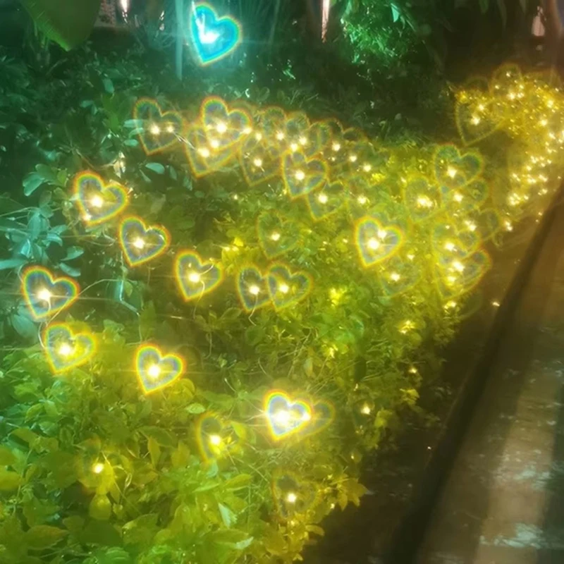 50pcs Love Heart Shaped Effects 3D Glasses Watch the Lights Change to Heart Shape At Night Diffraction Glasses-ABLM