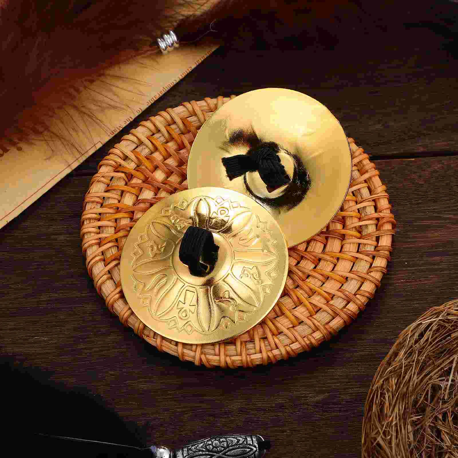 10pcs Copper Finger Cymbals Small Finger Cymbals for Belly Dancing Mini Cymbals Musical Instrument Exquisite and Durable