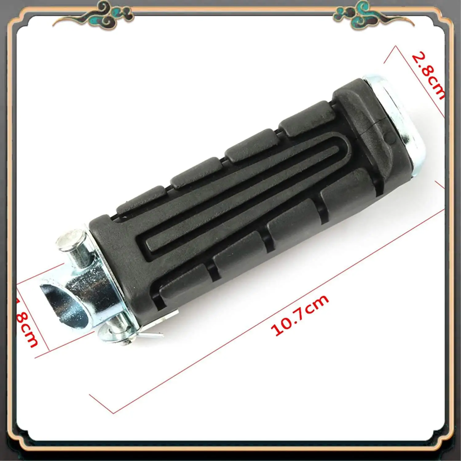 Reposapiés trasero negro para motocicleta, pedales izquierdo y derecho, picos de goma para Yamaha YBR 125 XTZ 125