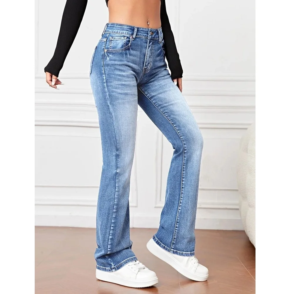 Women Stretch Denim Jeans Slim Straight Pants Ladies Casual Pantalones De Mujer Pantalón Femme
