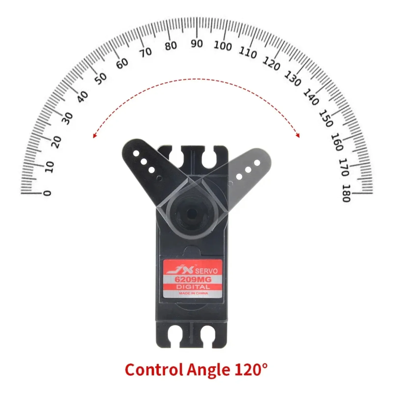 JX Servo PDI-6209MG 9KG Digital Servo Metal Gear 4.8-6.0V CNC Aluminum Shell for RC Car and Airplane Enthusiasts