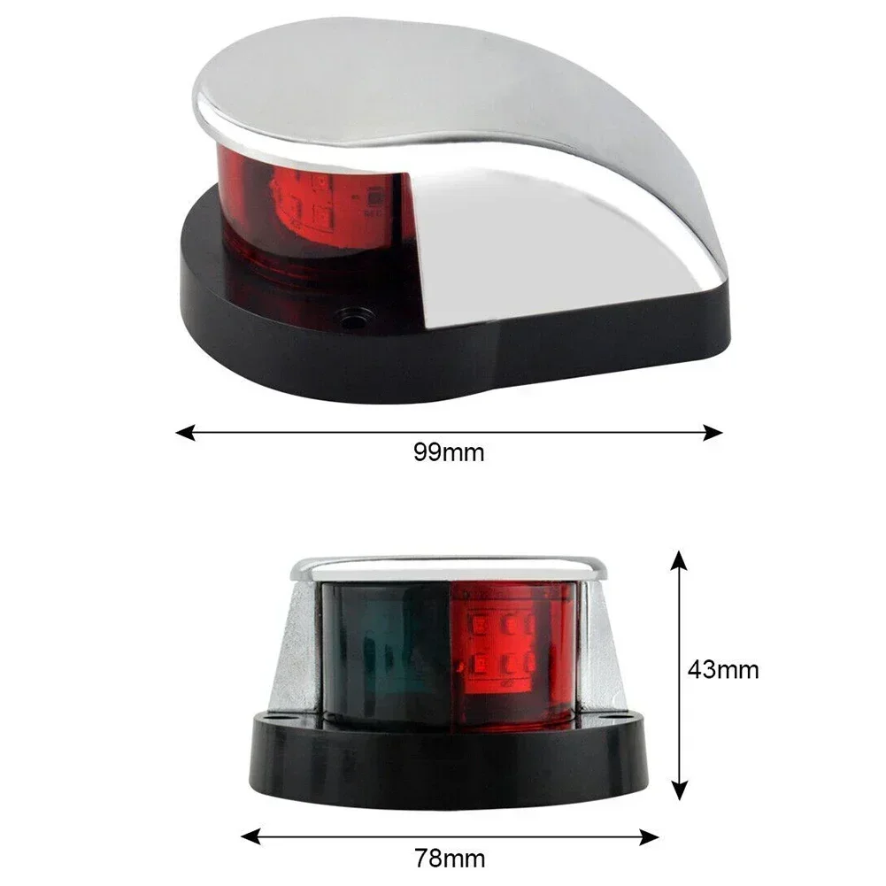 Marine LED Transom Mount Stern Anchor Navigation Light Waterproof Boat Marine Lights 12V Red&Green LED Integrated Ship Side Lamp