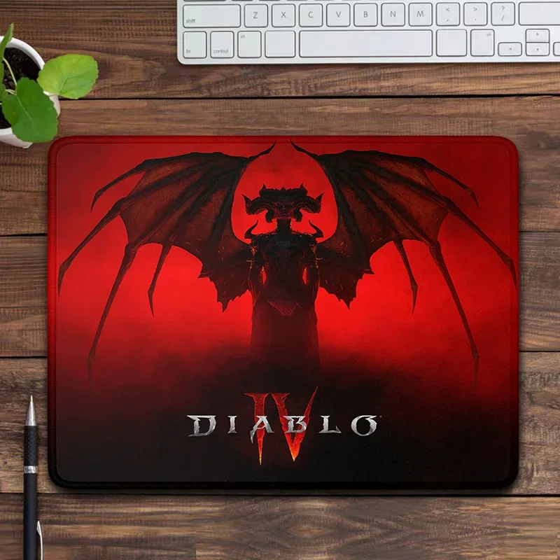 Diablo 4 Gaming Mouse Pad Anime Small Mousepad Gamer Pc Accessories Red Overlock Mouse Mat Office Desk Mat Computer Mause Pad