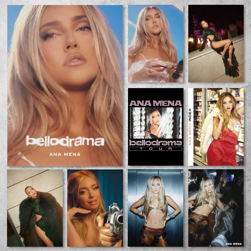 

Постер Ana Мен, певица, беллодрама, печать галереи, Самоклеящиеся украшения для дома, декоративные настенные наклейки, наклейки для гостиной