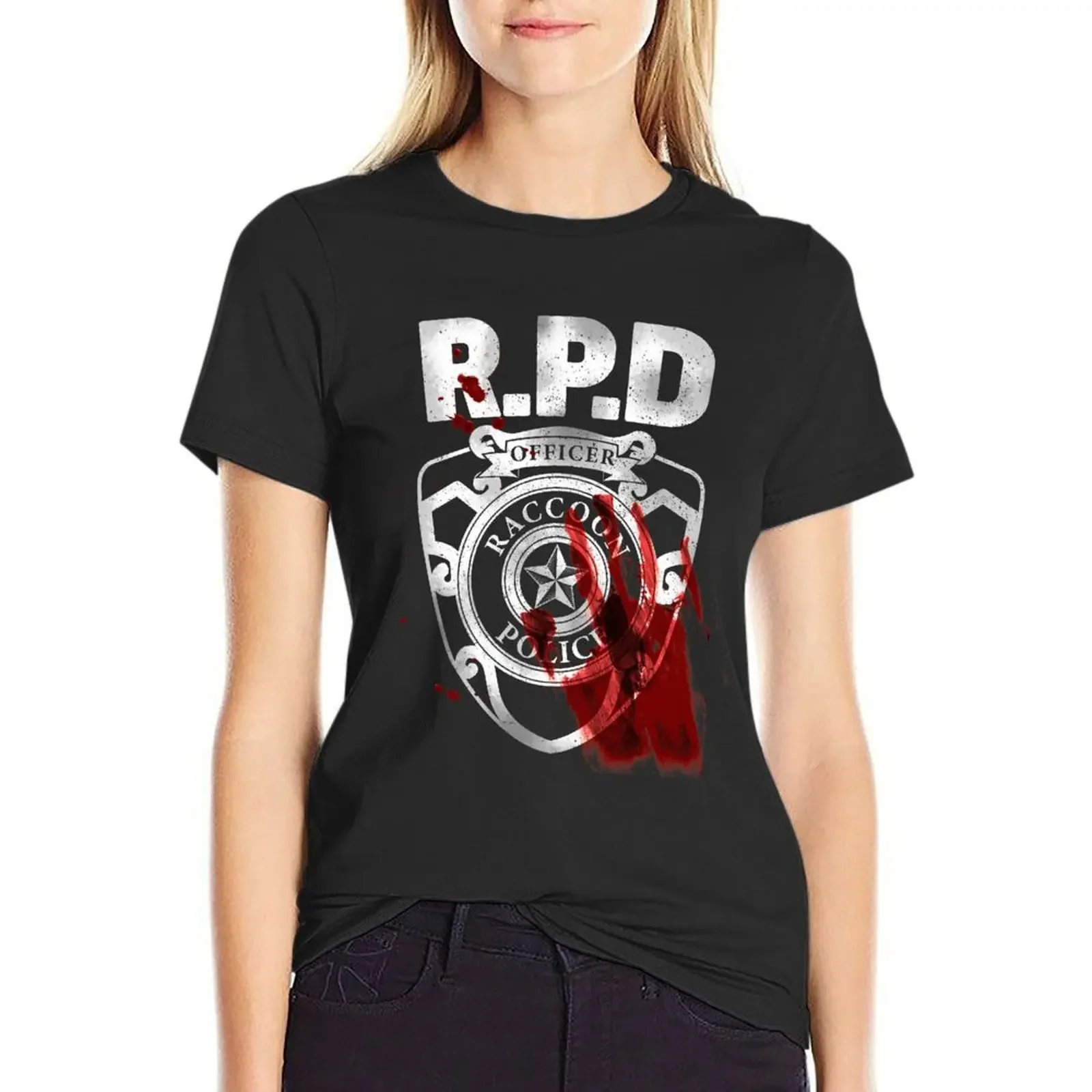 

Raccoon City PD T-Shirt shirts graphic tees customizeds lady clothes graphic t-shirts for Women