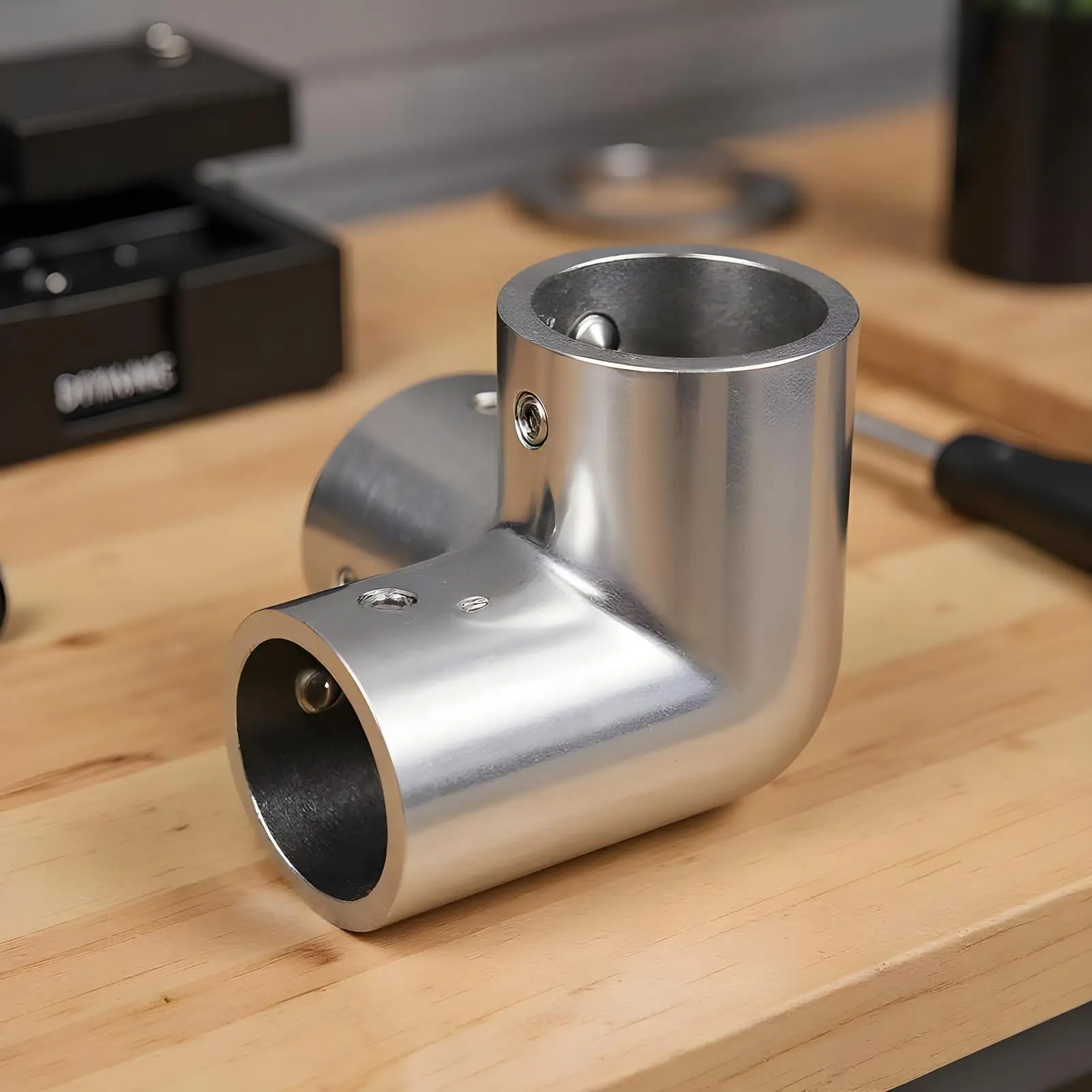 اليد السكك الحديدية تركيب موصل 3 طريقة الفولاذ المقاوم للصدأ لوازم بحرية درابزين شوكة المحملة المقبس ل السفينة الدرابزين يخت الأنابيب حوض #5