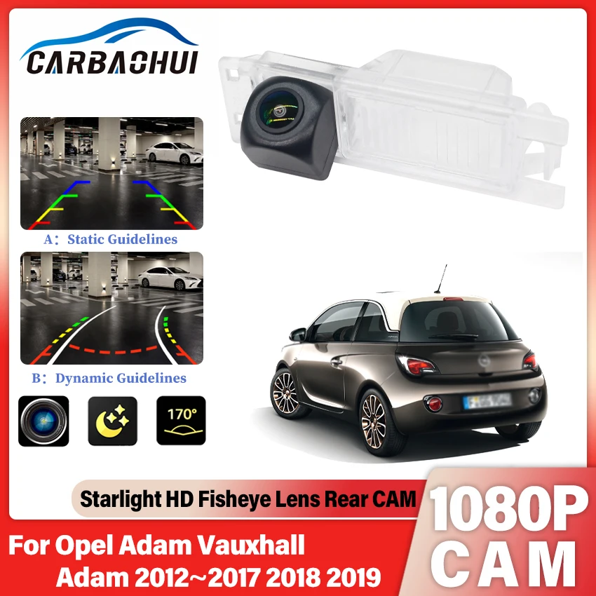Rear View Camera For Opel Adam Vauxhall Adam 2012~2019 CCD Night Vision Backup Reverse Camera Parking Camera Dynamic Trajectory