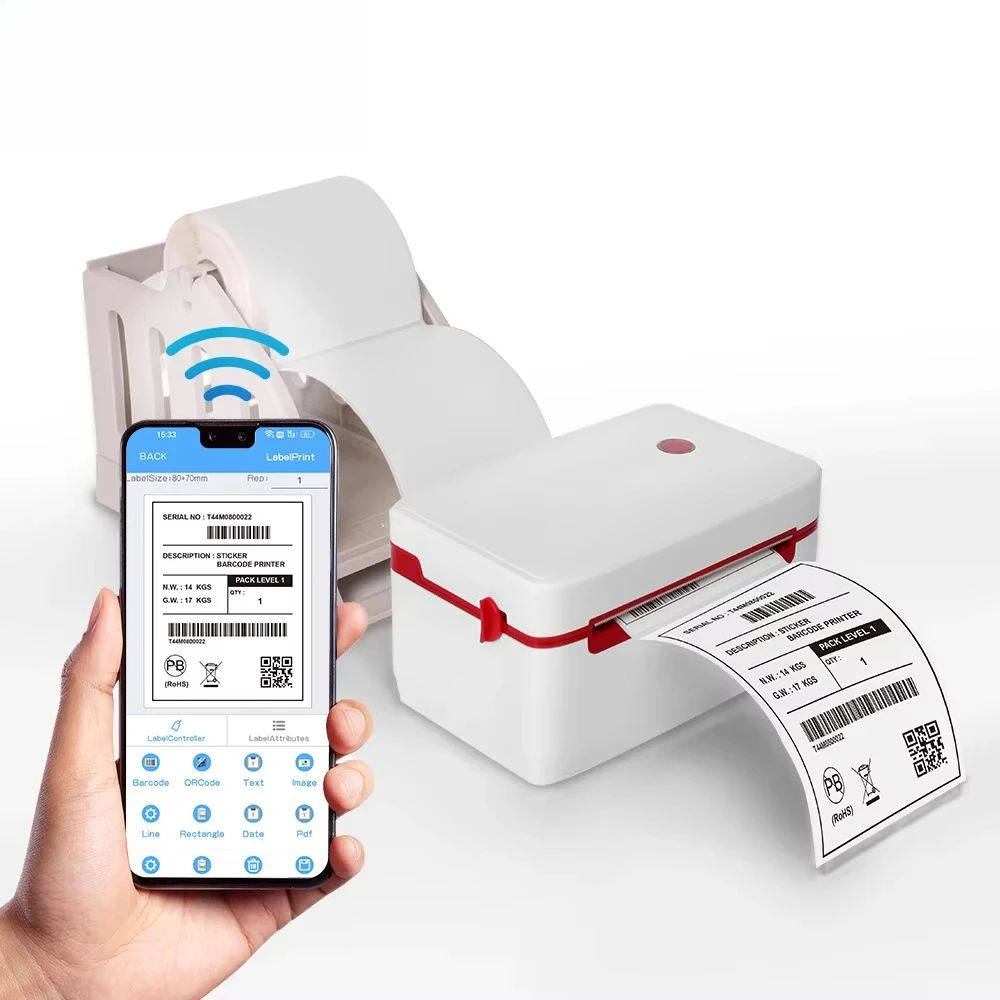 Impresore De Etiqueta Thermal Sticker Printer 4x6 Shipping Label Wifi Printer A6 Waybill Printer