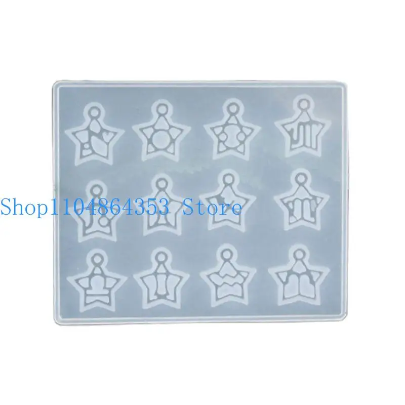 

652F UV Crystal Epoxy Resin Mold 12 Constellations Pendant Casting Silicone Mould