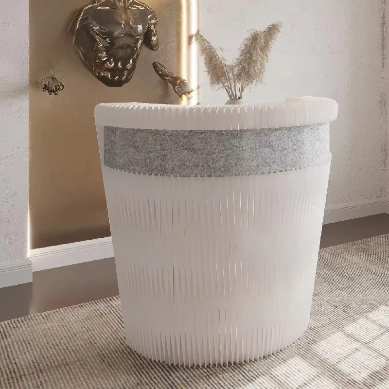 * Beauty   Paper Reception Desk Welcome Counter Cashier Desk Small Commercial Modern Simple Front Desk