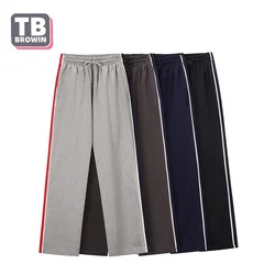 TB sports casual sweatpants tide spring autumn couple men's brand four-bar striped thom cotton knitted slim-fit trousers