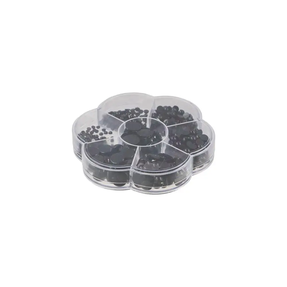 1 Box Round Doll Round Flat Black Eyes Flat DIY Doll Eyes Amigurumi Handmade Plastic Doll Plastic Safety Eyes Kids Toys