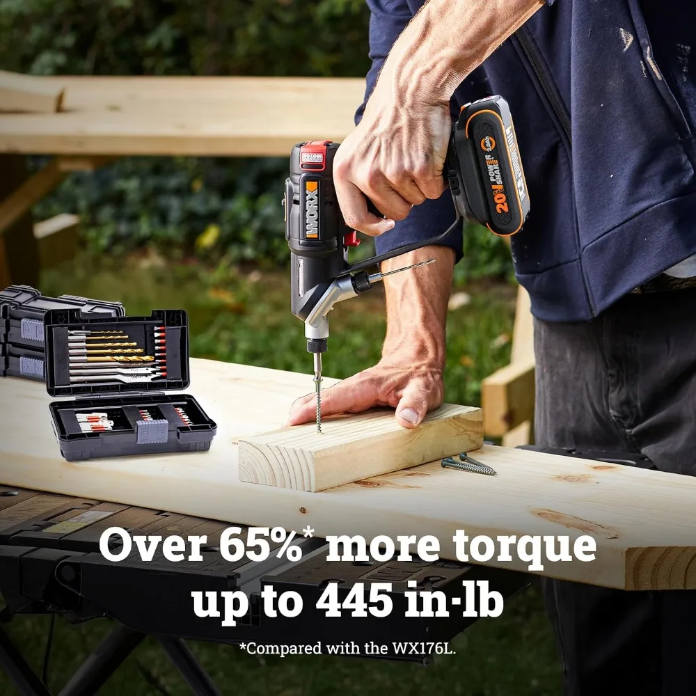 Cordless Drill Driver 20V Brushless SwitchDriver 2-in-1 Power Tool for DIY and Home Repair