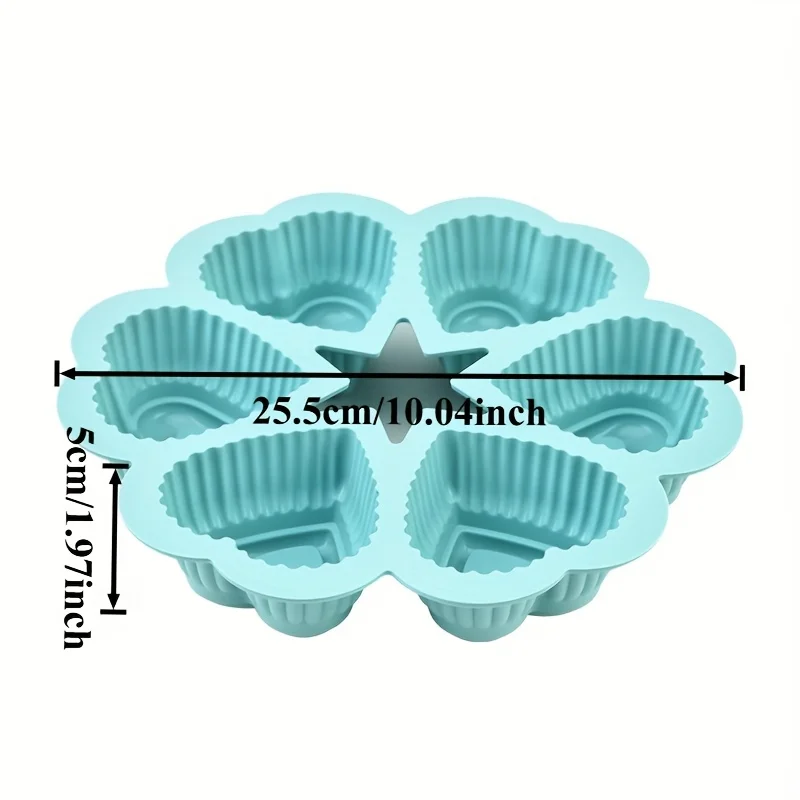 1pc Silicone Heart-Shaped Cake Mold - Food-Grade Non-Stick Baking Tray for DIY Chocolates, Cakes, Valentine'S Day & Home Baking