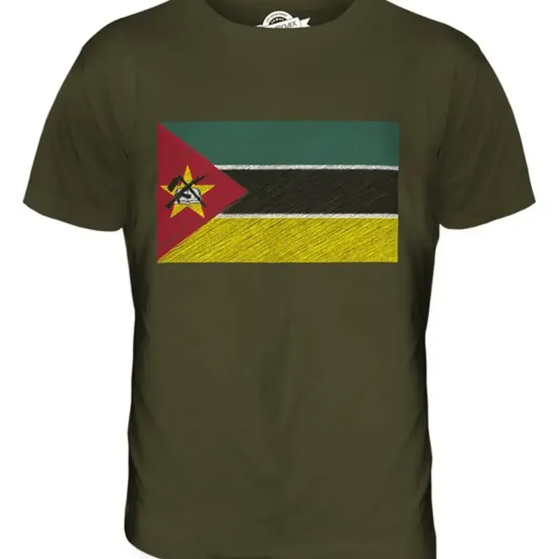 MOZAMBIQUE DOODLED FLAG MENS T SHIRT TEE SHIRT XS S M L XL 2XL 3XL 4XL 5XL